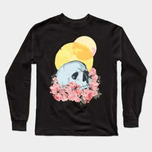 Tarot Moon Skull Death Long Sleeve T-Shirt